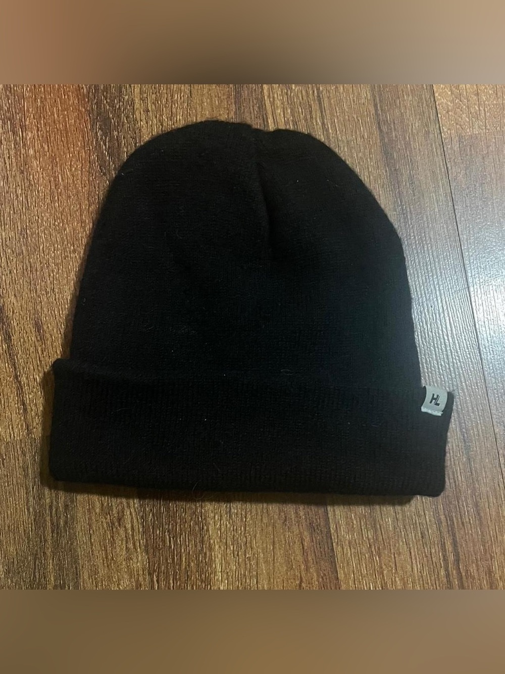 Classic Black Cuffed Knit Beanie Hat